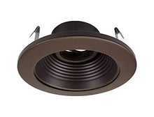 Load image into Gallery viewer, NICOR Lighting 4 inch Oil-Rubbed Bronze Recessed Baffle Trim for MR16 Bulb (14002OB-OB)
