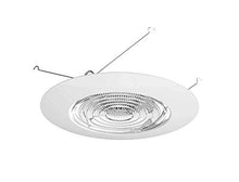 Load image into Gallery viewer, NICOR Lighting 6 inch White Recessed Shower Trim with Glass Fresnel Lens (17502)
