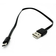Load image into Gallery viewer, BLU R1 HD Compatible Black Short Flat USB Cable Charging Data Cord
