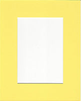 Pack of 5 18x24 Yellow Picture Mats with White Core, for 13x19 Pictures