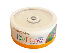 Load image into Gallery viewer, Memorex : Disc DVD+RW 4.7GB 4X 25/spindle -:- Sold as 2 Packs of - 25 - / - Total of 50 Each
