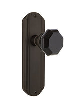 Load image into Gallery viewer, Nostalgic Warehouse 722293 Deco Plate Single Dummy Waldorf Black Door Knob in Oil-Rubbed Bronze

