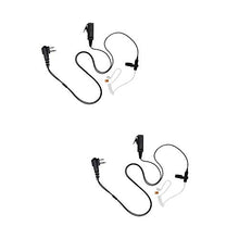 Load image into Gallery viewer, Arrowmax 2 Pack ASK4038-H1 2-Wire Clear Coil Surveillance Kit Earphone for Hytera TC500 RELM RP6500 RCA BR250
