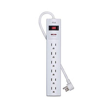 Load image into Gallery viewer, KMC 6-Outlet Surge Protector Power Strip with 10-Foot Cord, 1200 Joule, Overload Protection
