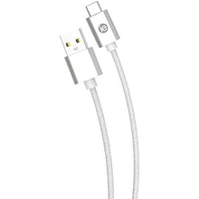 Load image into Gallery viewer, iEssentials IEN-BC6C-WT Charge &amp; Sync Braided USB-C to USB-A Cable, 6ft (White)
