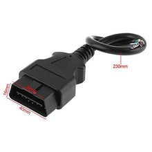 Load image into Gallery viewer, OBDII 16Pin Male Connect Opening Line Cable OBD2 Auto Car Diagnostic Tool Interface Connector with 23CM Extension Line
