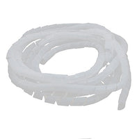 Aexit 22mm Dia. Electrical equipment Flexible Spiral Tube Cable Wire Wrap Computer Manage Cord White 6 Meter Length