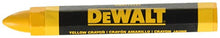 Load image into Gallery viewer, DEWALT DWHT72721 Yellow Lumber Marking Crayon 2 pack
