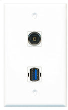 Load image into Gallery viewer, RiteAV - 1 Port Toslink 1 Port USB 3 A-A Wall Plate - Bracket Included
