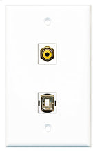 Load image into Gallery viewer, RiteAV - 1 Port RCA Yellow 1 Port USB B-B Wall Plate - Bracket Included
