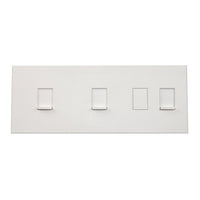 Lutron NT-LLKS-FB-WH Nova T 3 Gang Slide Switch Wall Plate Multigang Faceplate, White
