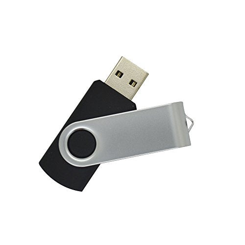KINMIN USB 2.0 Swivel Flash Drive Memory Stick Pendrive Pack of 10 (4GB, Black)