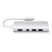 Load image into Gallery viewer, Satechi Type-C Multimedia Adapter with 4K HDMI, Mini DP, USB-C PD, Gigabit Ethernet, USB 3.0, Micro/SD Card Slots - Compatible with 2021 iMac M1, 2020 MacBook Pro/ Air M1 (Silver)
