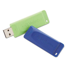 Load image into Gallery viewer, Verbatim 99124 Store &#39;n&#39;Go USB 2.0 Flash Drive, 32GB, Blue/Green, 2 Pack
