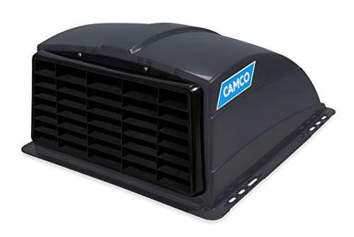Camco Smoke Standard Roof Vent Cover, Opens For Easy Cleaning, Aerodynamic Design, Easily Mounts To