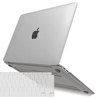 IBENZER New 2021 MacBook Air 13 inch Case M1 A2337 A2179 A1932 Plastic Hard Shell Case with Keyboard Cover for Apple Mac Air 13 Retina Display with Touch ID (2018-2021), Frost Clear, MMA-T13CL+1