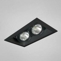 Eurofase TE162-01 2-Light PAR20 Recessed Mutiple Strip Trim, Black