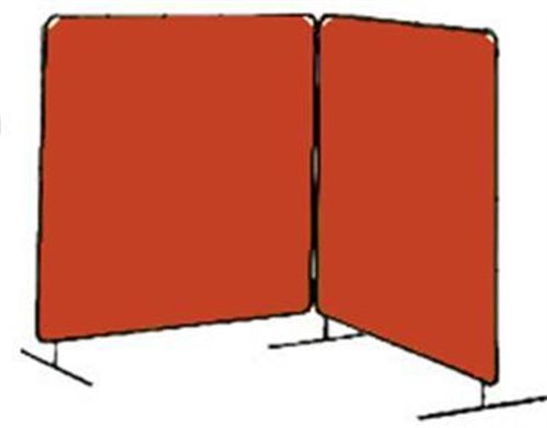 Tillman 6032064 6'X4' 14mil. 2 Panel Orange Vinyl Welding Curtain with