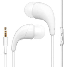 Load image into Gallery viewer, Universal Wired Earphones with Mic Stereo for iPhone, iPod, iPad, Samsung, Android Smartphone, Tablets, MP3 Players 3.5MM Jack (White)
