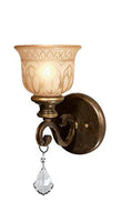 Norwalk 1 Light Swarovski Strass Crystal Bronze Sconce