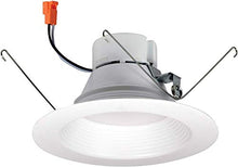 Load image into Gallery viewer, Nora Lighting NOX-563227WW, 2700K, 5 Inch Or 6 Inch Baffle LED Retrofit Fixture,120 Volt, Round, 12.5-Watt,90 CRI, 750 Lumens, White Onyx
