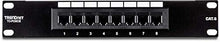 Load image into Gallery viewer, TRENDnet 8-Port Cat6 Unshielded Patch Panel, TC-P08C6, Rackmount, 10 Inch Wide, 8 x Gigabit RJ-45 Ethernet Ports, Pre-numbered Ports, 250 Mhz Connection, Color Coded Labeling, 110 IDC Terminal Blocks
