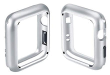 Load image into Gallery viewer, 40mm Case, Nakedcellphone [Silver] Magnetic Snap-On Aluminum Cover with Polished Chrome Bezel for Apple iWatch (Series 4, Size 40mm)
