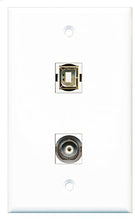 Load image into Gallery viewer, RiteAV - 1 Port BNC 1 Port USB B-B Wall Plate - Bracket Included
