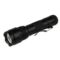 Skysted WF-502B Single Mode Tactical Flashlight with Clip,Ultra Bright 1200 Lumens 10W L2 U3 1A LED,Waterproof Handheld Torch,for Camping Hiking Emergency(Black)