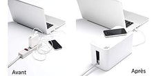 Load image into Gallery viewer, Bluelounge CableBox Mini Cable Cord Management System - Surge Protector Included - (White) - Pack of 2
