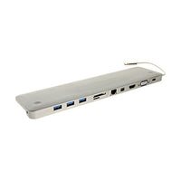 Gearmo USB C PD Docking Station w/Multi-Port USB 3.1 Hub & Display Aluminum