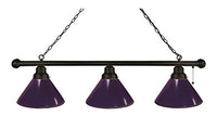 Purple 3 Shade Billiard Light with Black Fixture by Holland Bar Stool