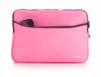 iPearl 13-inch Soft Neoprene Sleeve Case for MacBook & UltraBook Laptop (Built-in External Pocket) (Pink)