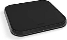 Load image into Gallery viewer, Single 10-Watt Aluminum Wireless Charging Pad, Qi Certified, Supports Apple and Samsung Fast Charge, USB-C Cable Included (Black)
