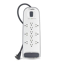 Load image into Gallery viewer, Belkin 12-Outlet Advanced Power Strip Surge Protector with 8-Foot Power Cord and Telephone / Coaxial Protection, 4000 Joules (BV112230-08)
