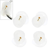 Load image into Gallery viewer, Replacement Mushroom Earbud Ear Tips White Compatible for Motorola Kenwood Midland Two Way Radio Coil Tube Audio Kits - Lsgoodcare Transparent Acoustic Tube Ear Pieces, Pack of 10
