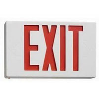 Juno Lighting NXPB3RWH Navilite NXPB Series LED Exit Sign Single/Double Face, Red Letter, White Housing,