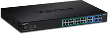 Load image into Gallery viewer, TRENDnet 16-Port Gigabit PoE+ Web Smart Switch with 2 Shared SFP Slots, Up to 30 W Per Port, 185 W Total Power Budget, Rack Mountable, TPE-1620WS
