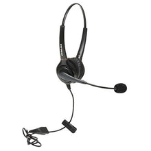 Load image into Gallery viewer, Dual Ear Nortel Phone Headset | Noise Canceling Call Center Headset for Nortel Meridian Norstar Office Phones | Complete Set with RJ9 Quick Disconnect Cord | Flexible Microphone Boom | Comfortable
