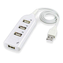 Load image into Gallery viewer, New Mini 4 Port USB 2.0 High Speed Hub Splitter 480 Mbps for PC Laptop White
