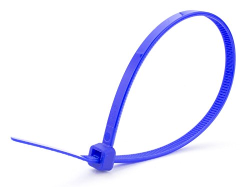 CTS Brand - 11 Inch, 50 Lb Tensile Strength, Blue Nylon Cable Tie (Bag of 100)