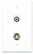 Load image into Gallery viewer, RiteAV - 1 Port RCA White 1 Port USB B-B Wall Plate - Bracket Included
