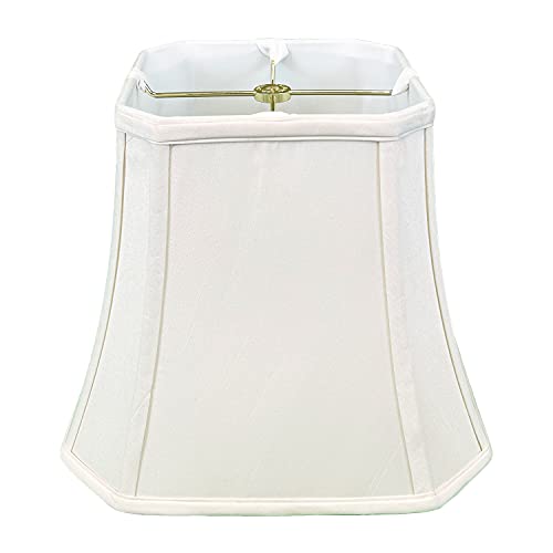 Royal Designs Square Cut Corner Bell Lamp Shade, White, 7.5