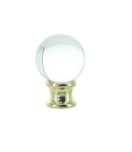 Load image into Gallery viewer, Upgradelights Clear Crystal Orb Finial with Polished Brass Base
