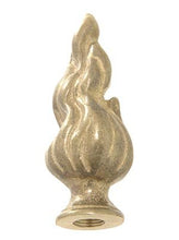 Load image into Gallery viewer, B&amp;P Lamp 2 3/4&quot; Brass Flame Finial, Tap 1/8F, Unfinished
