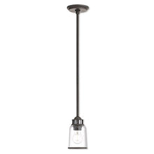 Load image into Gallery viewer, Livex 40021-07 Transitional One Light Mini Pendant from Lawrenceville Collection in Bronze/Dark Finish
