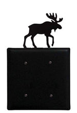 Load image into Gallery viewer, Village Wrought Iron ECC-19 8 Inch Moose- Double Electrical Cover, Black
