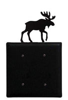 Village Wrought Iron ECC-19 8 Inch Moose- Double Electrical Cover, Black