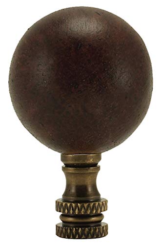 Mahogany Ceramic Ball Lamp Finial 2.25
