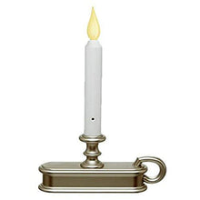 Load image into Gallery viewer, Window Candle with Light Sensor, Orange Flame, Pewter Base, FPC1225P
